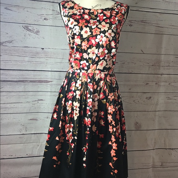 Talbots Dresses & Skirts - Talbots Women’s Sleeveless Dress Black Floral 12